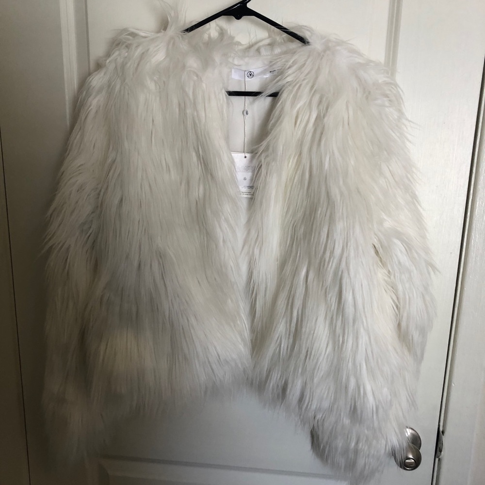 White fur coat